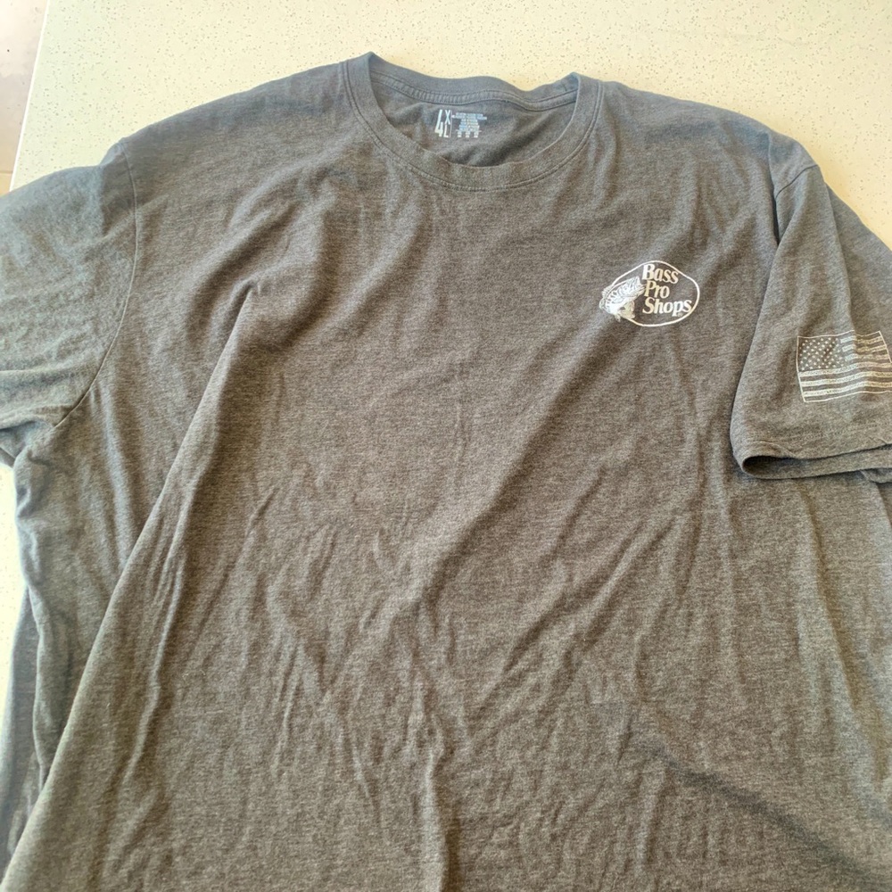 Bass Pro Shops Gray Hunting T Shirt 4XL Proud American Dog Shirt